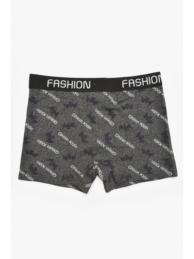 Боксеры мужские тёмно-серого цвета с принтом B3130 211682C