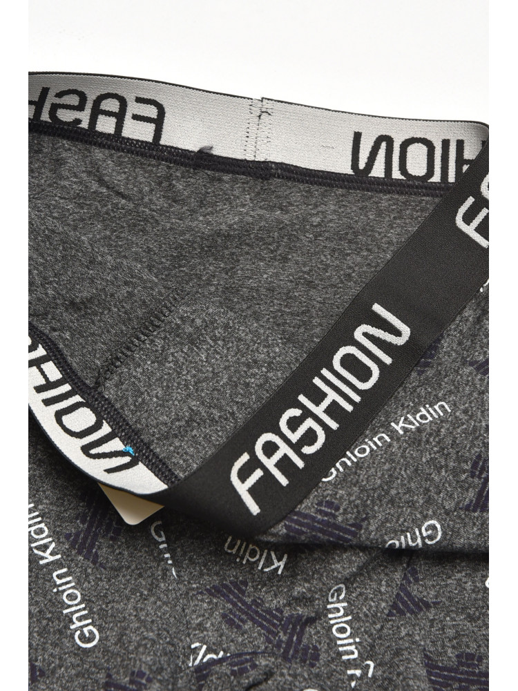 Боксеры мужские тёмно-серого цвета с принтом B3130 211682C