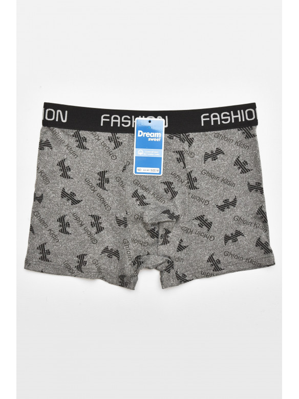 Боксеры мужские серого цвета с принтом B3130 211683C