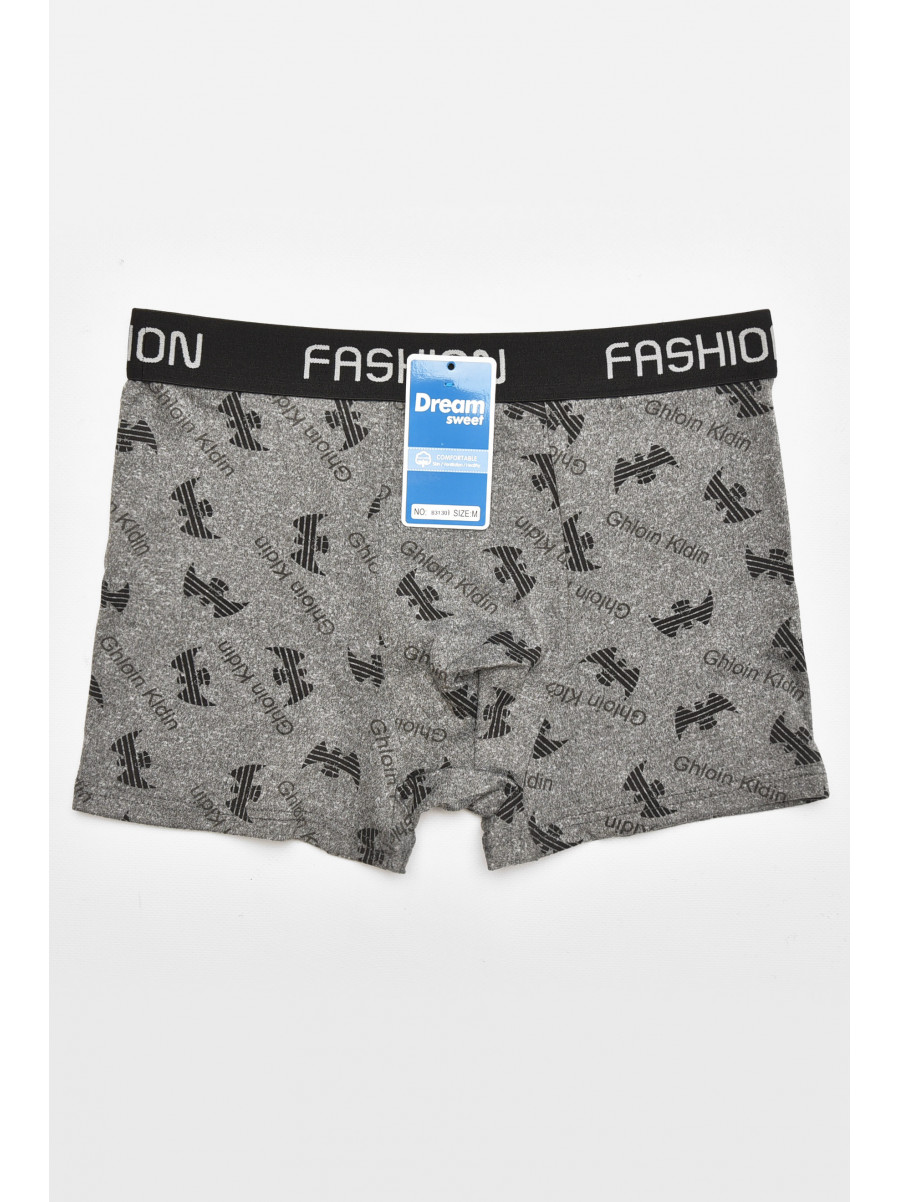 Боксеры мужские серого цвета с принтом B3130 211683C