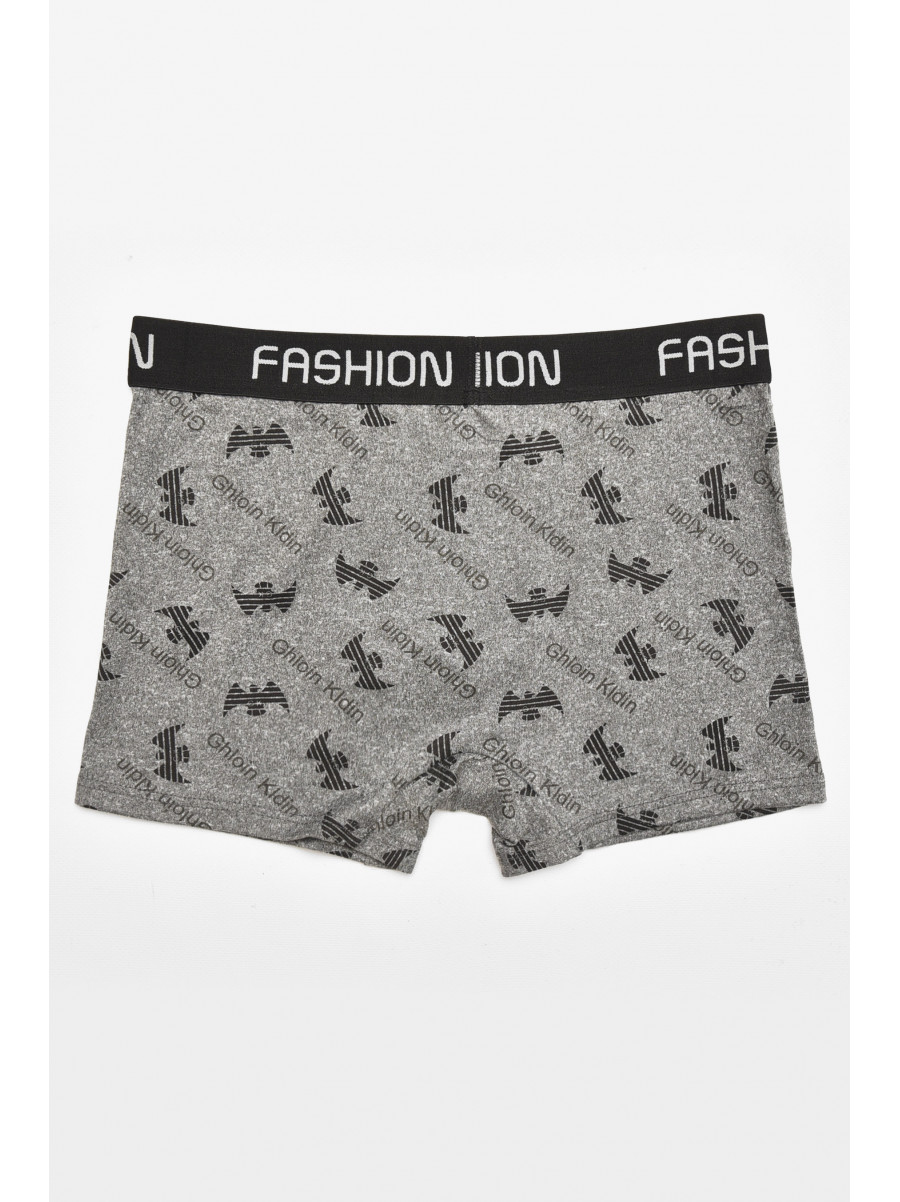 Боксеры мужские серого цвета с принтом B3130 211683C