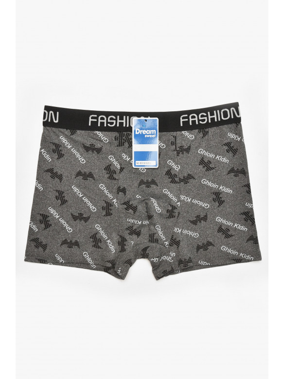 Боксеры мужские тёмно-серого цвета с принтом B3130 211684C