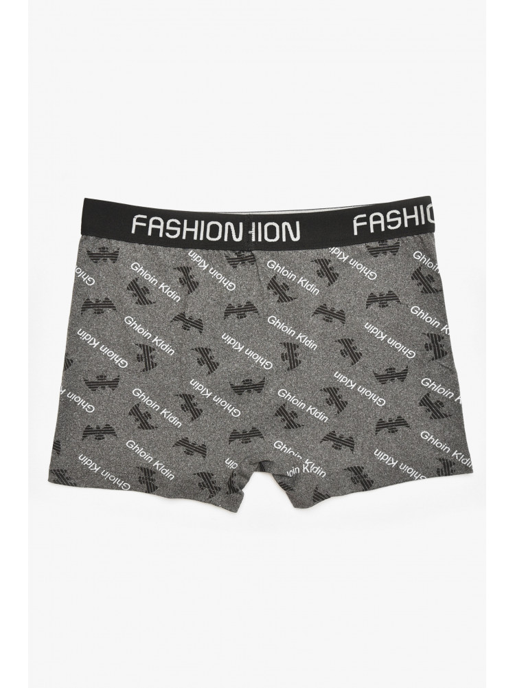 Боксеры мужские тёмно-серого цвета с принтом B3130 211684C