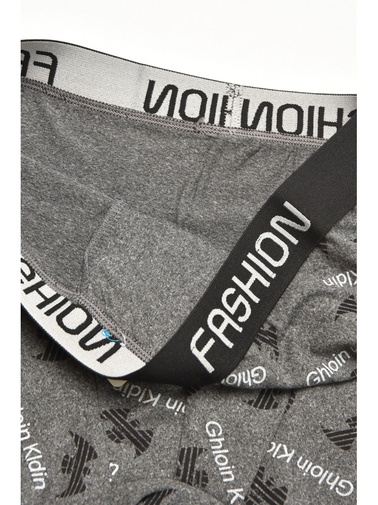 Боксеры мужские тёмно-серого цвета с принтом B3130 211684C