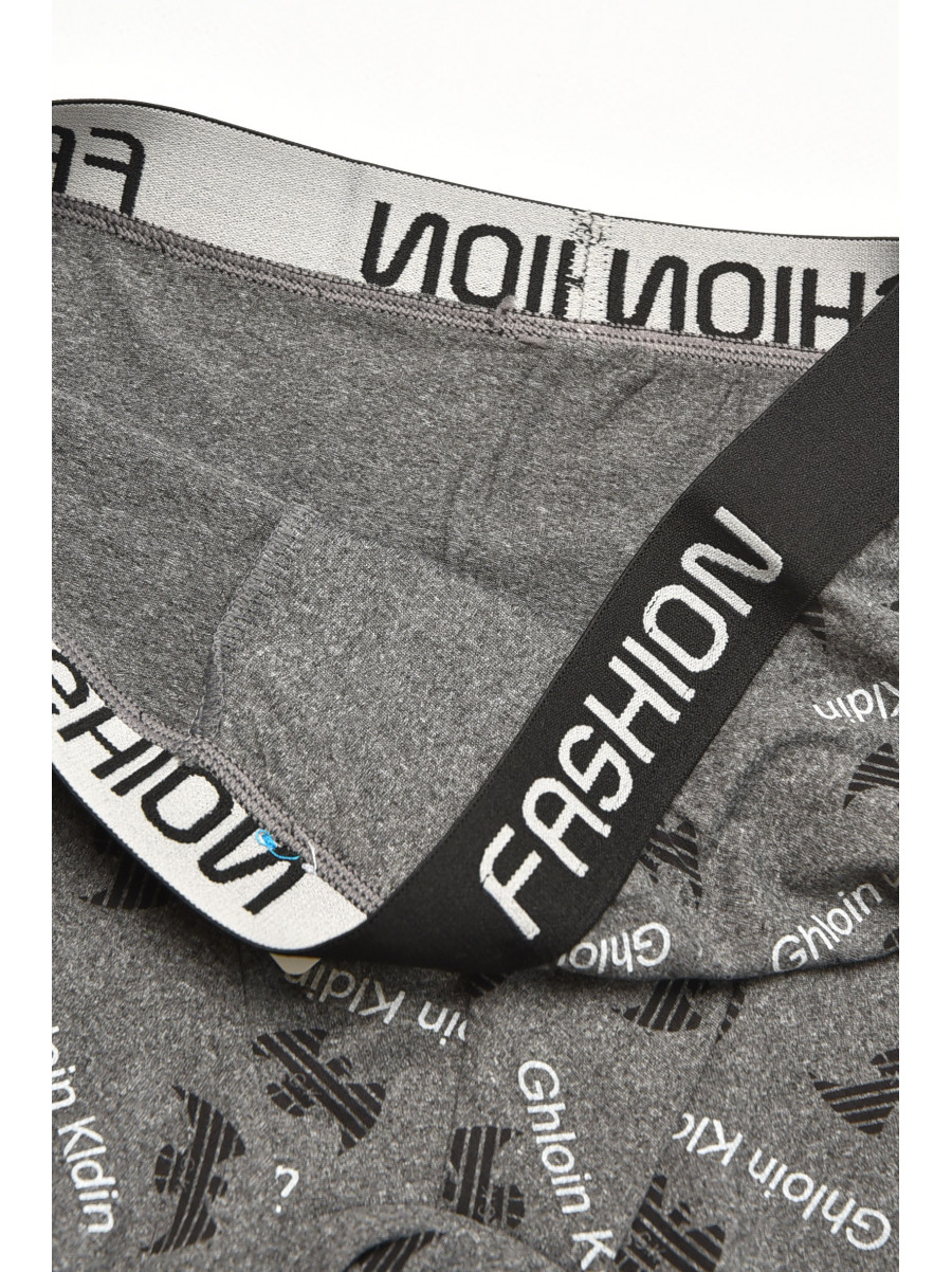 Боксеры мужские тёмно-серого цвета с принтом B3130 211684C
