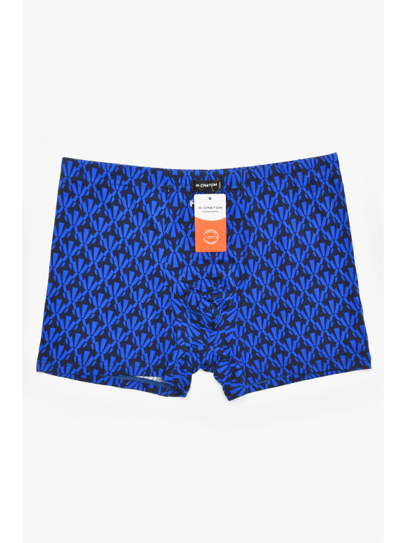 Боксеры мужские тёмно-синего цвета с принтом 211686C
