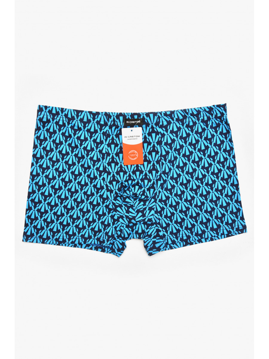 Боксеры мужские тёмно-синего цвета с принтом 211687C