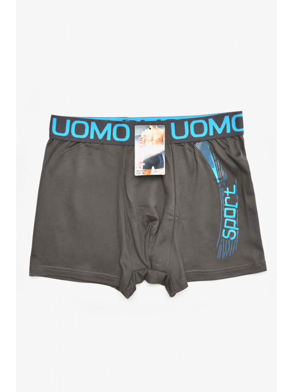 Боксеры мужские тёмно-серого цвета с принтом D5104 211694C