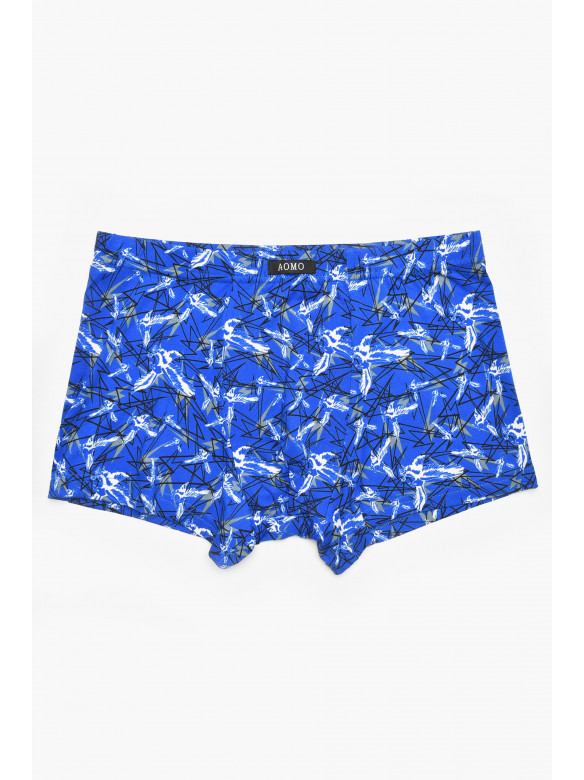 Боксеры мужские синего цвета с принтом 211698C