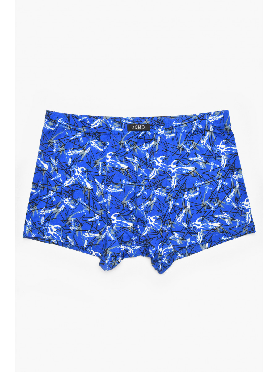 Боксеры мужские синего цвета с принтом 211698C