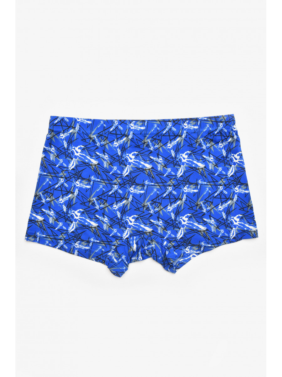 Боксеры мужские синего цвета с принтом 211698C