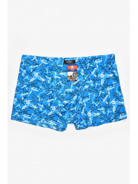 Боксеры мужские голубого цвета с принтом 211699C