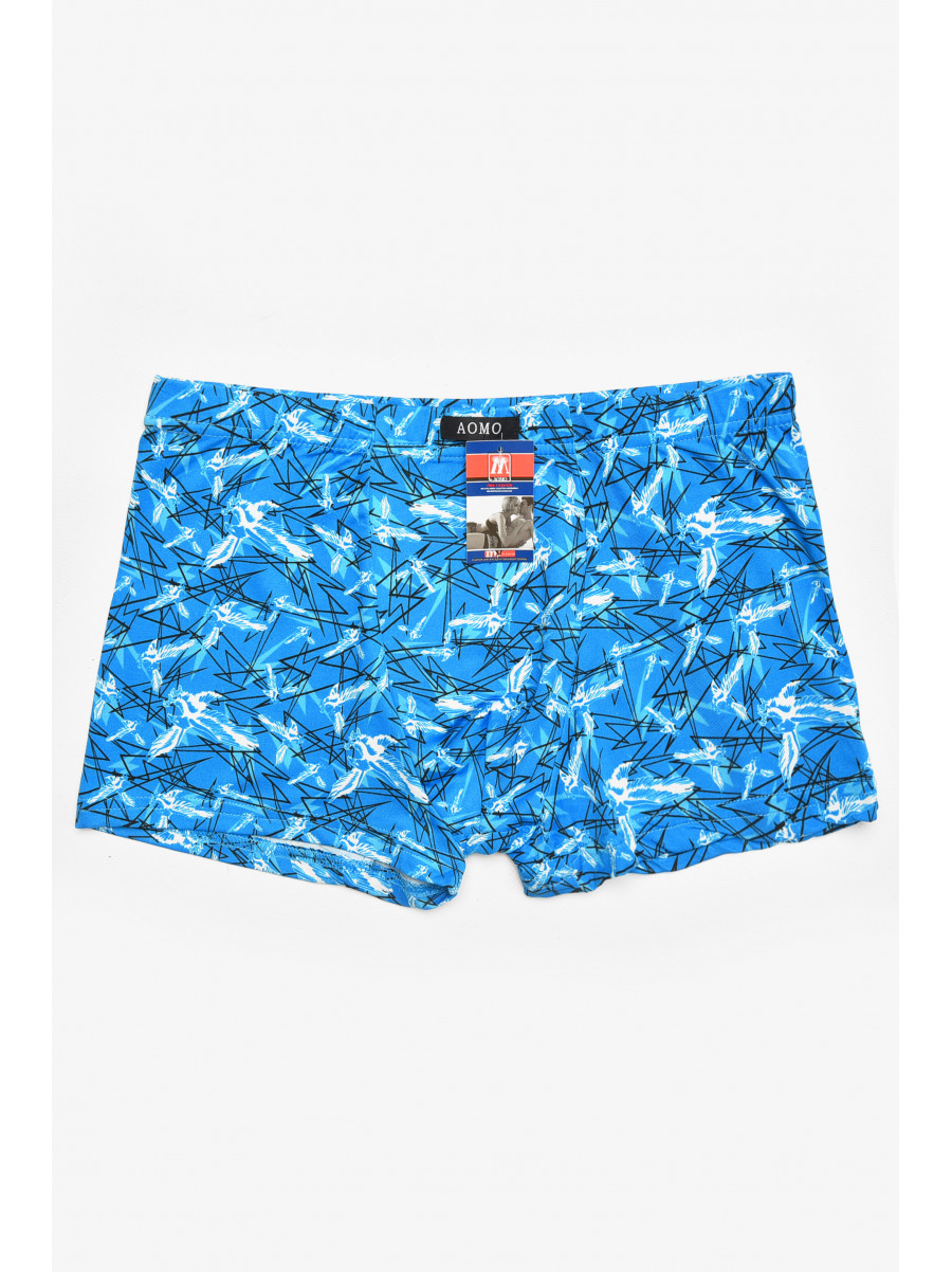 Боксеры мужские голубого цвета с принтом 211699C