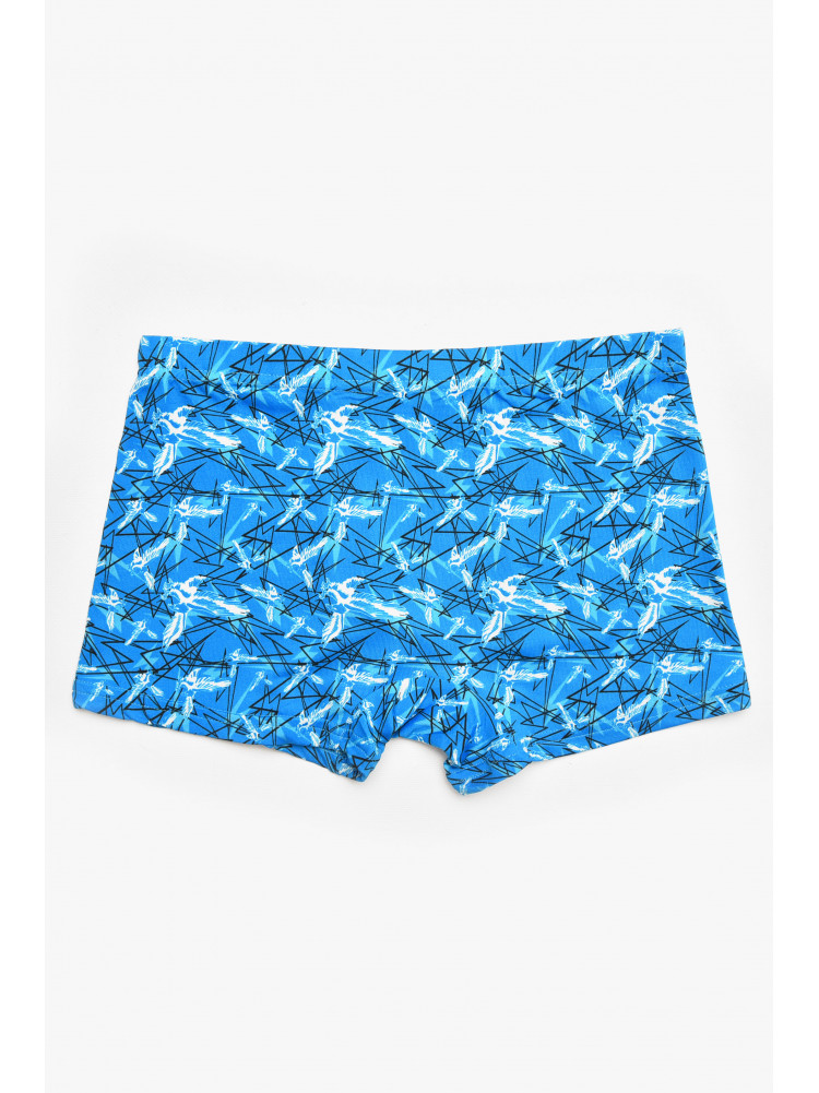 Боксеры мужские голубого цвета с принтом 211699C