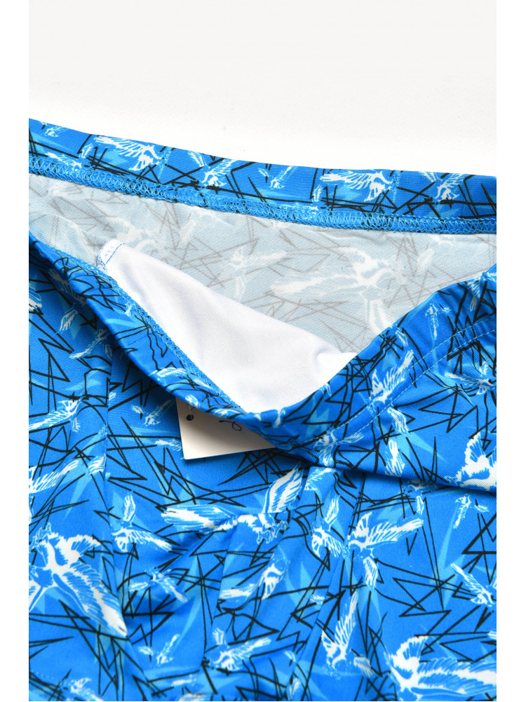 Боксеры мужские голубого цвета с принтом 211699C