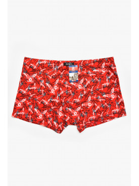 Боксеры мужские красного цвета с принтом 211700C