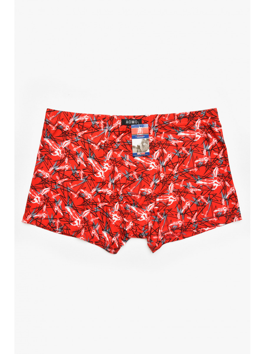 Боксеры мужские красного цвета с принтом 211700C
