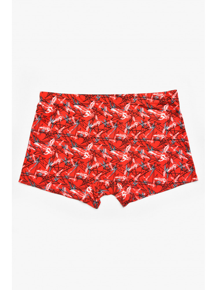 Боксеры мужские красного цвета с принтом 211700C