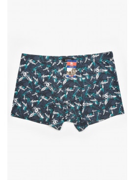 Боксеры мужские тёмно-синего цвета с принтом 211701C