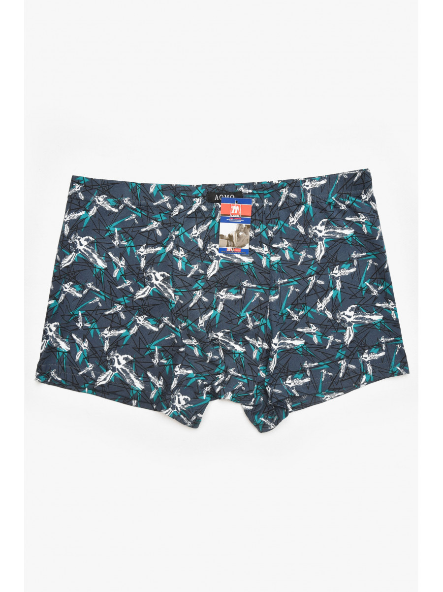 Боксеры мужские тёмно-синего цвета с принтом 211701C