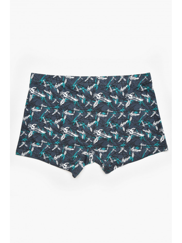 Боксеры мужские тёмно-синего цвета с принтом 211701C