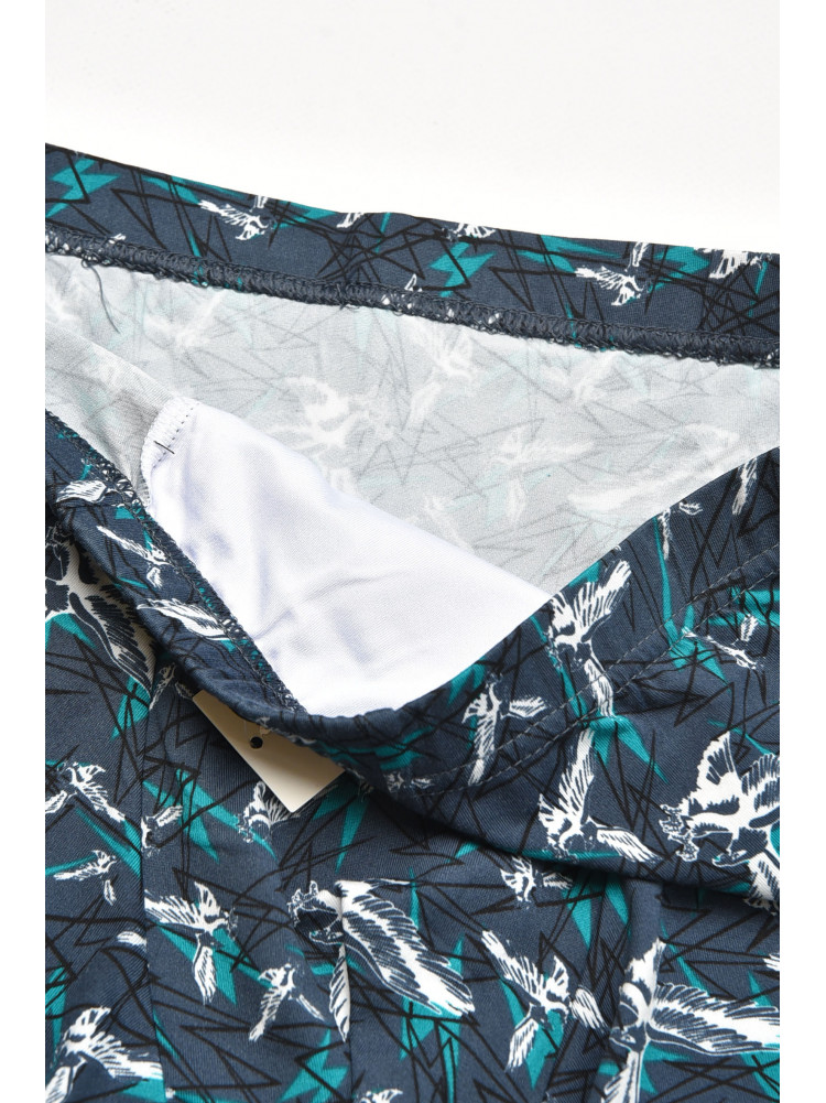 Боксеры мужские тёмно-синего цвета с принтом 211701C