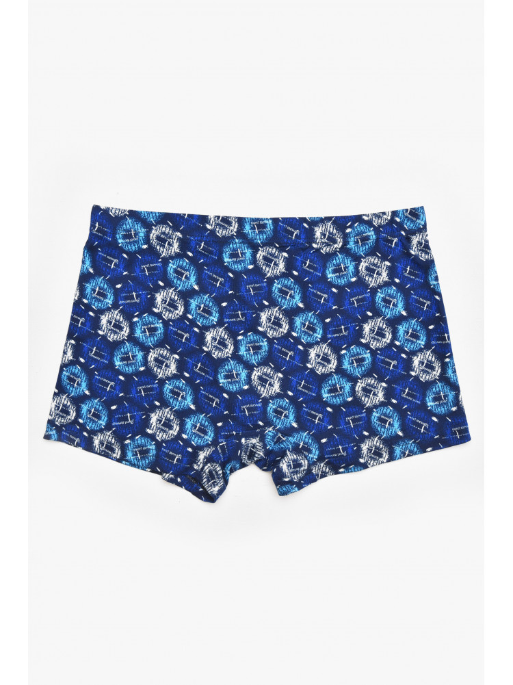 Боксеры мужские тёмно-синего цвета с принтом 211703C