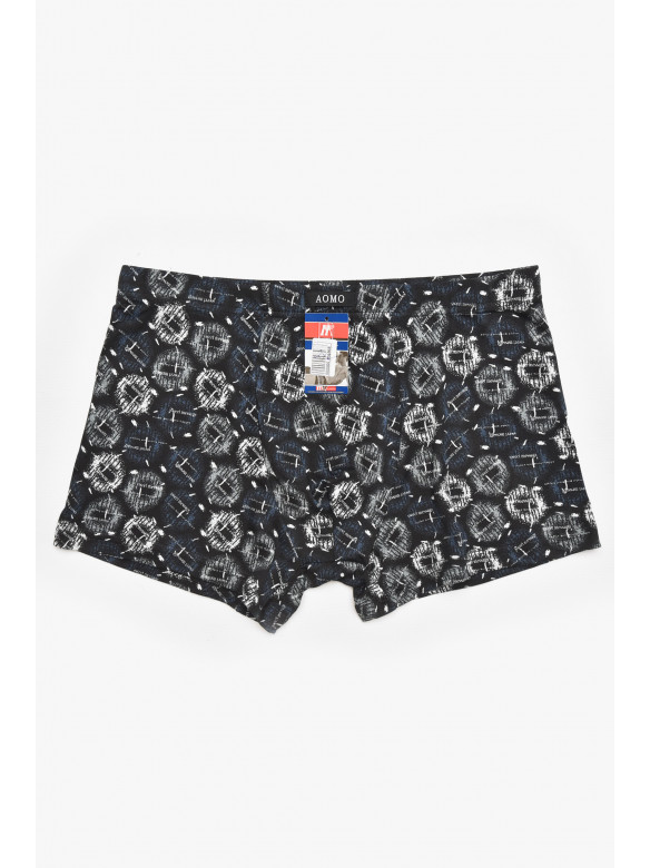 Боксеры мужские черного цвета с принтом 211705C