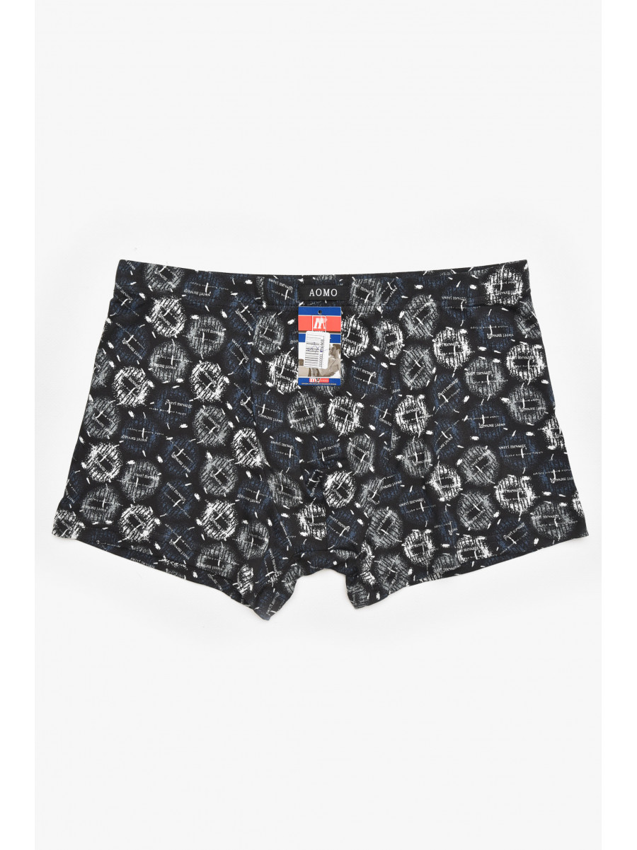 Боксеры мужские черного цвета с принтом 211705C