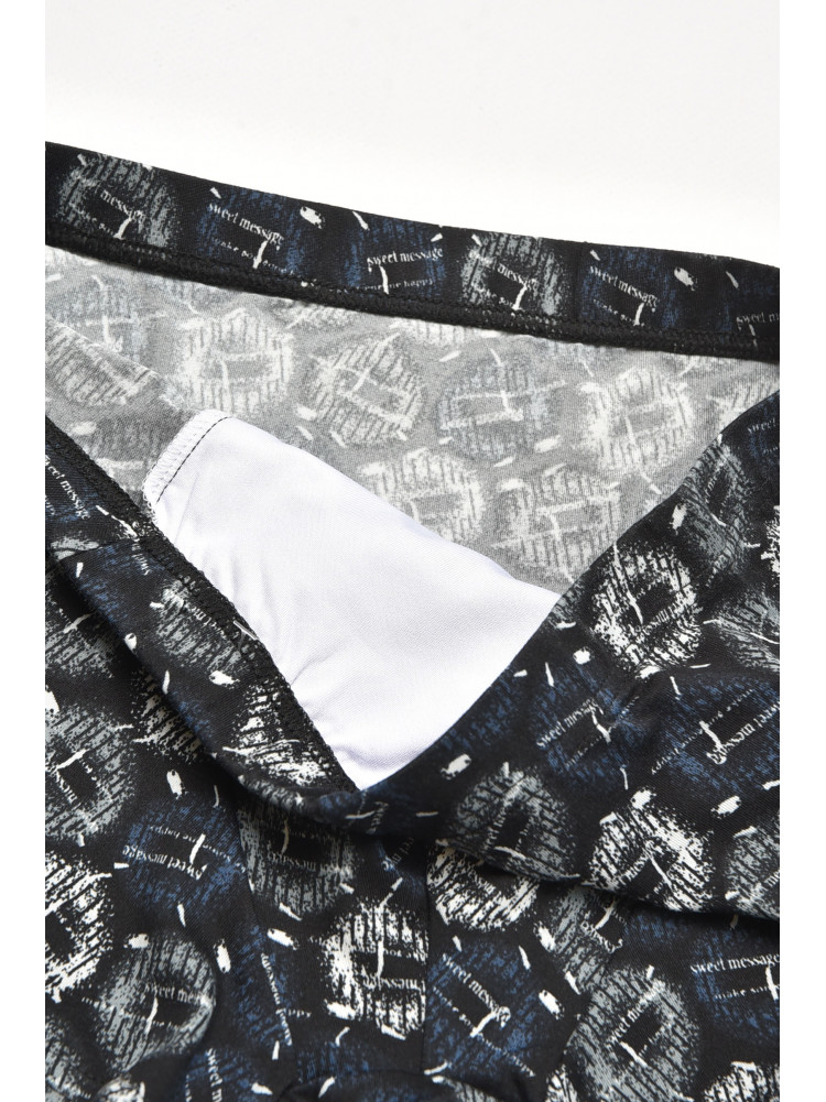 Боксеры мужские черного цвета с принтом 211705C