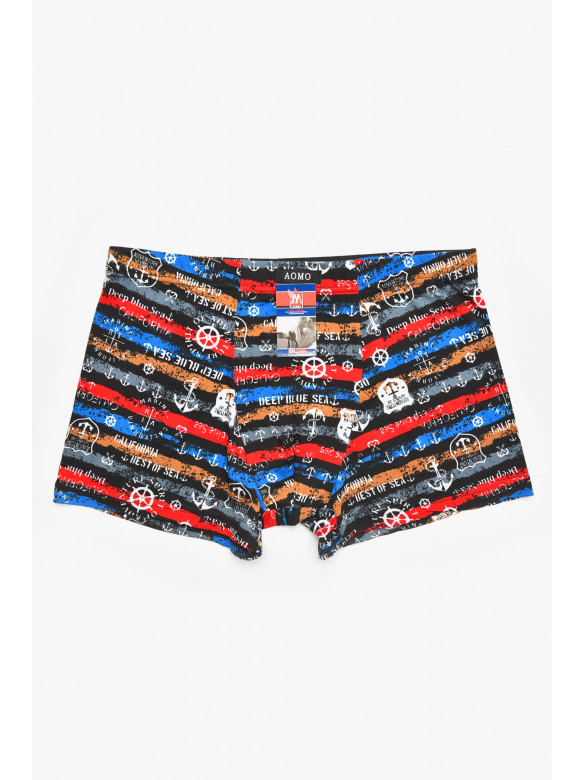 Боксеры мужские черного цвета с принтом 211706C