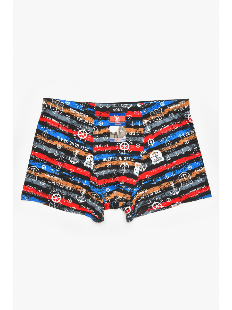 Боксеры мужские черного цвета с принтом 211706C