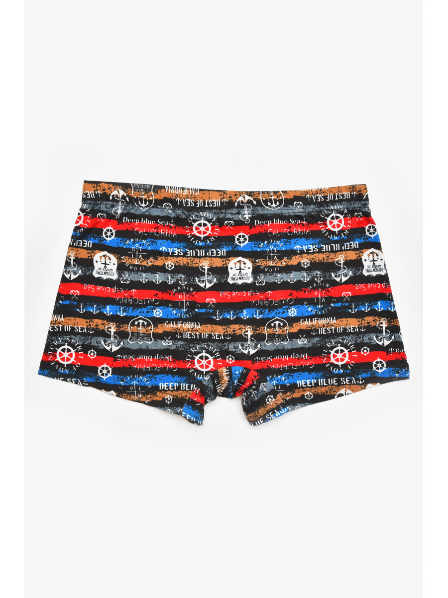 Боксеры мужские черного цвета с принтом 211706C