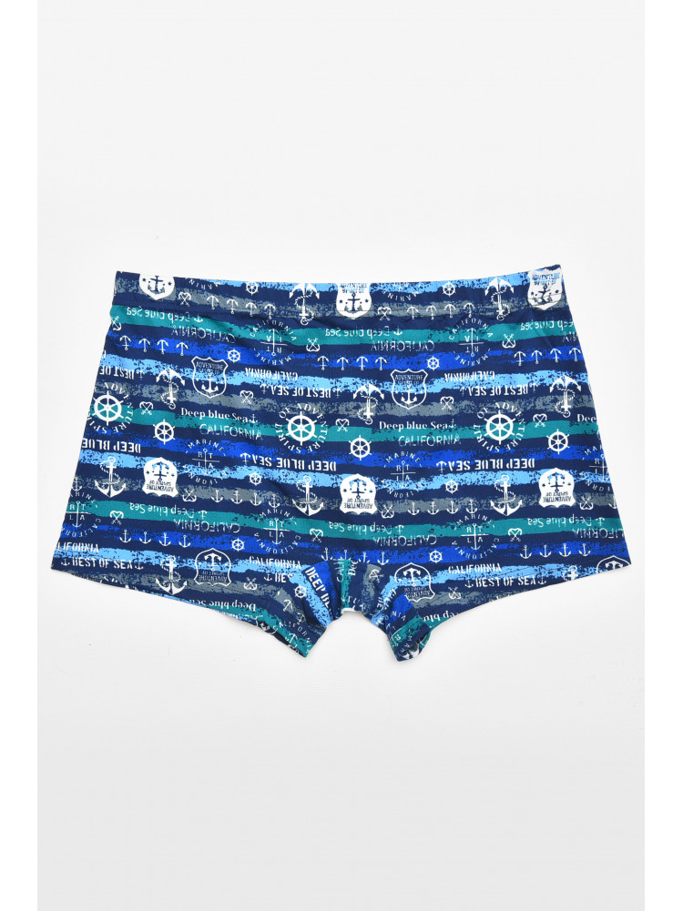 Боксеры мужские тёмно-синего цвета с принтом 211707C