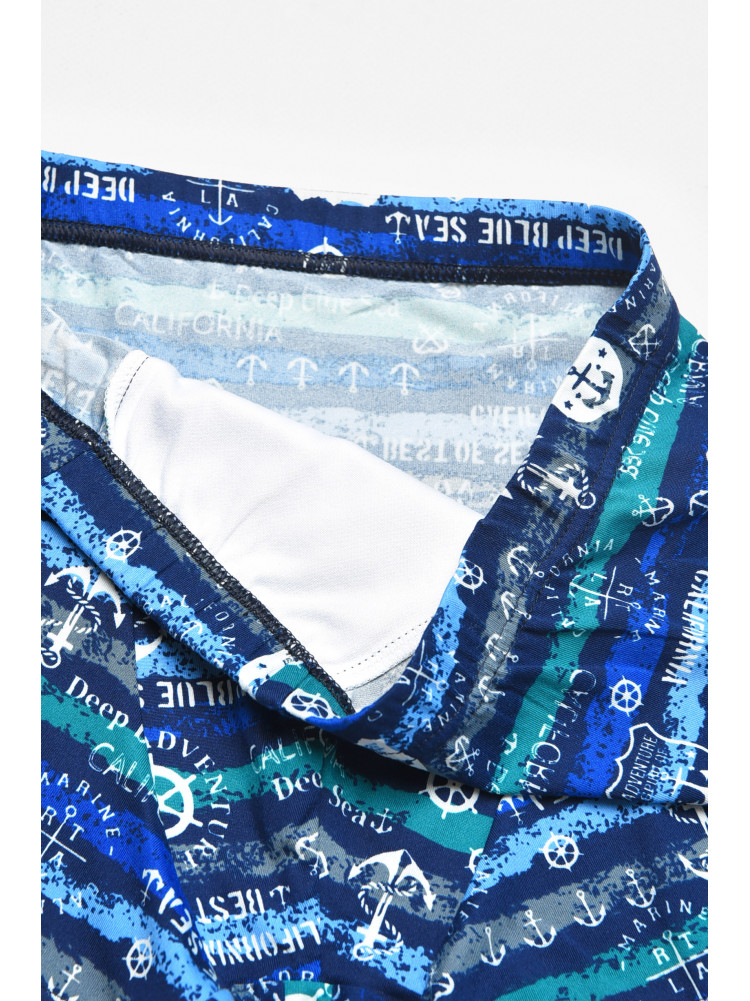 Боксеры мужские тёмно-синего цвета с принтом 211707C