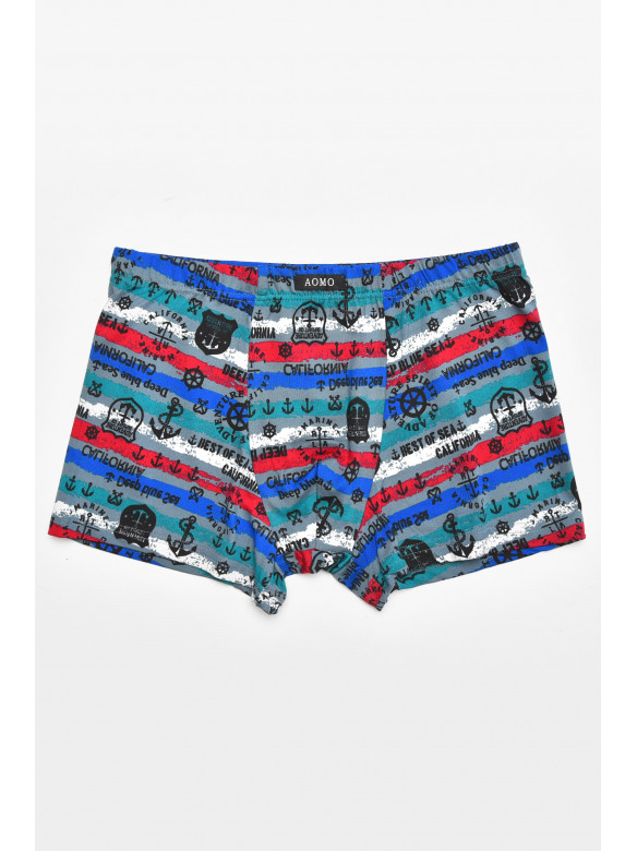 Боксеры мужские серого цвета с принтом 211708C