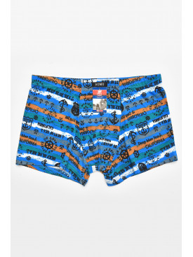 Боксеры мужские синего цвета с принтом 211711C