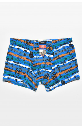 Боксеры мужские синего цвета с принтом 211711C