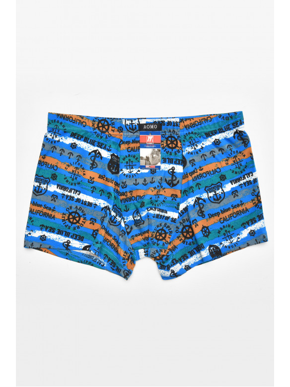 Боксеры мужские синего цвета с принтом 211711C