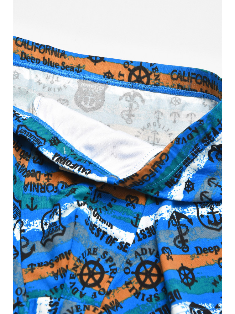 Боксеры мужские синего цвета с принтом 211711C