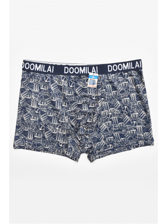 Боксеры мужские тёмно-синего цвета с принтом DO1876 211714C