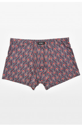 Боксеры мужские тёмно-серого цвета с принтом 211716C