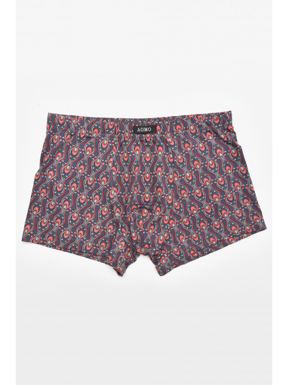 Боксеры мужские тёмно-серого цвета с принтом 211716C