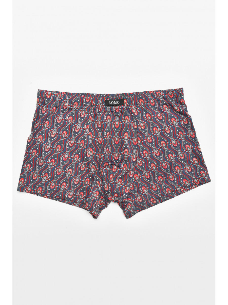 Боксеры мужские тёмно-серого цвета с принтом 211716C