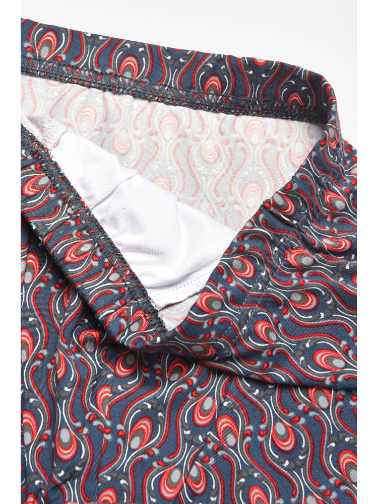 Боксеры мужские тёмно-серого цвета с принтом 211716C