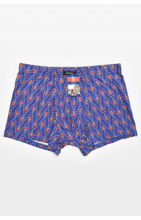 Боксеры мужские синего цвета с принтом 211717C