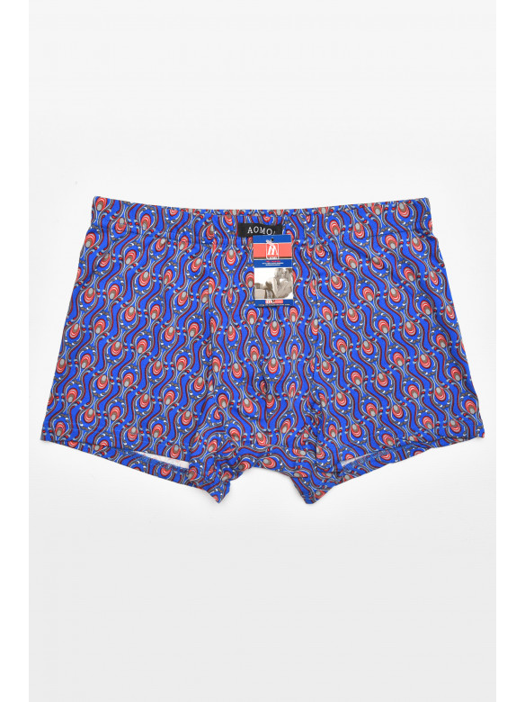 Боксеры мужские синего цвета с принтом 211717C