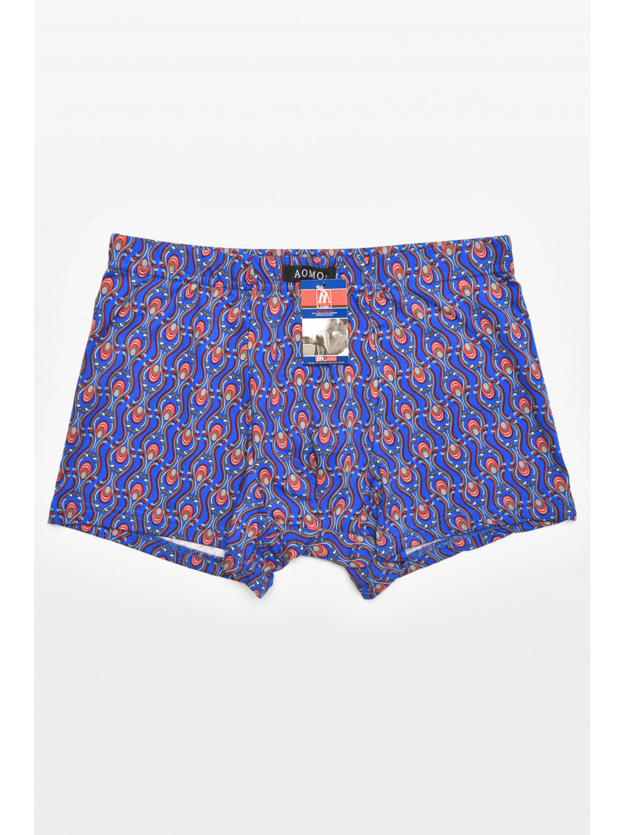 Боксеры мужские синего цвета с принтом 211717C