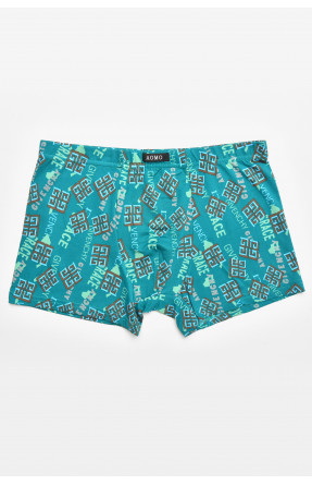 Боксеры мужские зелёного цвета с принтом 211721C