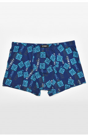 Боксеры мужские тёмно-синего цвета с принтом 211722C
